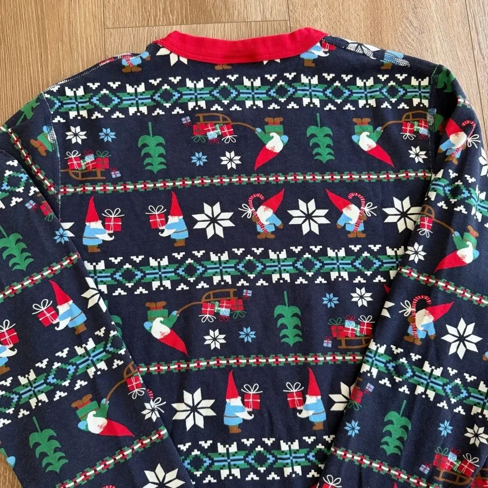 Hanna Andersson Holiday Gnome Sweet Gnome Organic Cotton 2-Piece Pajama Sz Small